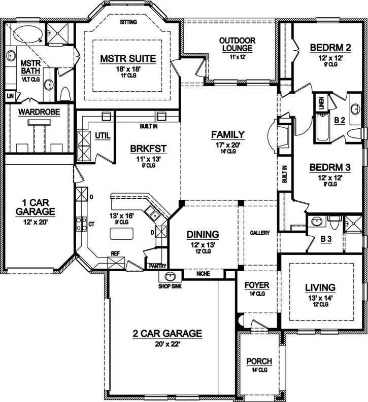 Main Floor Plan: 63-354