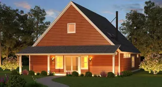 Country house plans 63-366 - front exterior, 2,911 sq ft, 2 bed, 2 bath house plans | Monster House Plans
