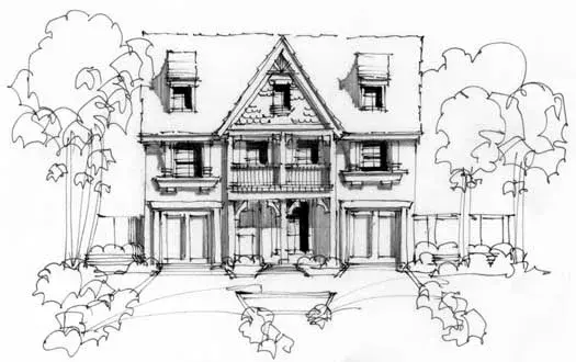 Cottage house plans 63-370 - front exterior, 4,679 sq ft, 3 bed, 3 bath house plans | Monster House Plans