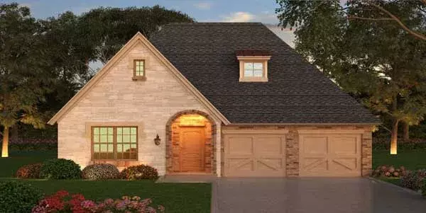 European house plans 63-378 - front exterior, 3,177 sq ft, 3 bed, 2 bath house plans | Monster House Plans
