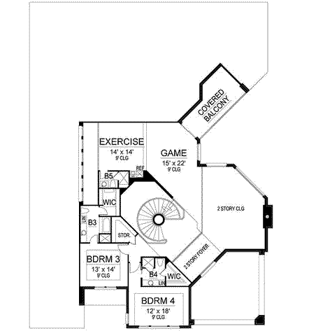 Upper/Second Floor Plan:63-381