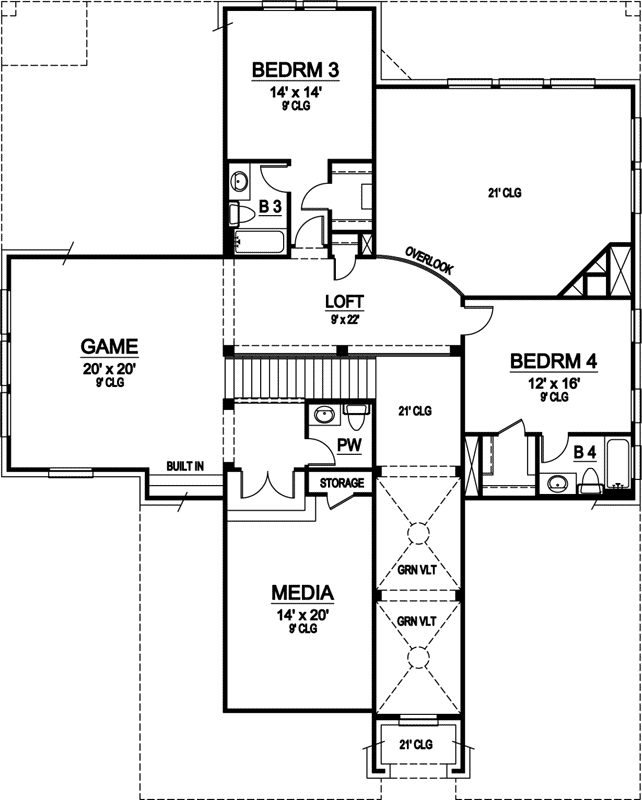 Upper/Second Floor Plan:63-383