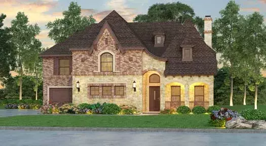 French Country house plans 63-389 - front exterior, 5,297 sq ft, 5 bed, 5 bath house plans | Monster House Plans
