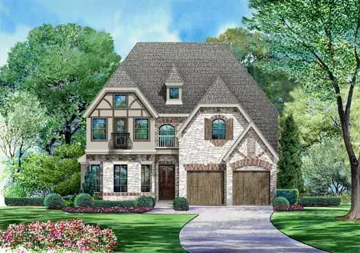 Tudor house plans 63-421 - front exterior, 4,734 sq ft, 3 bed, 3 bath house plans | Monster House Plans