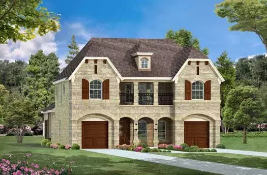 European house plans 63-429 - front exterior, 3,552 sq ft, 4 bed, 4 bath house plans | Monster House Plans