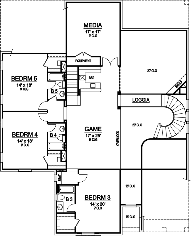 Upper/Second Floor Plan:63-430