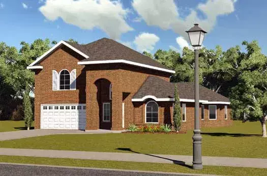 Traditional house plans 63-444 - front exterior, 2,860 sq ft, 4 bed, 3 bath house plans | Monster House Plans