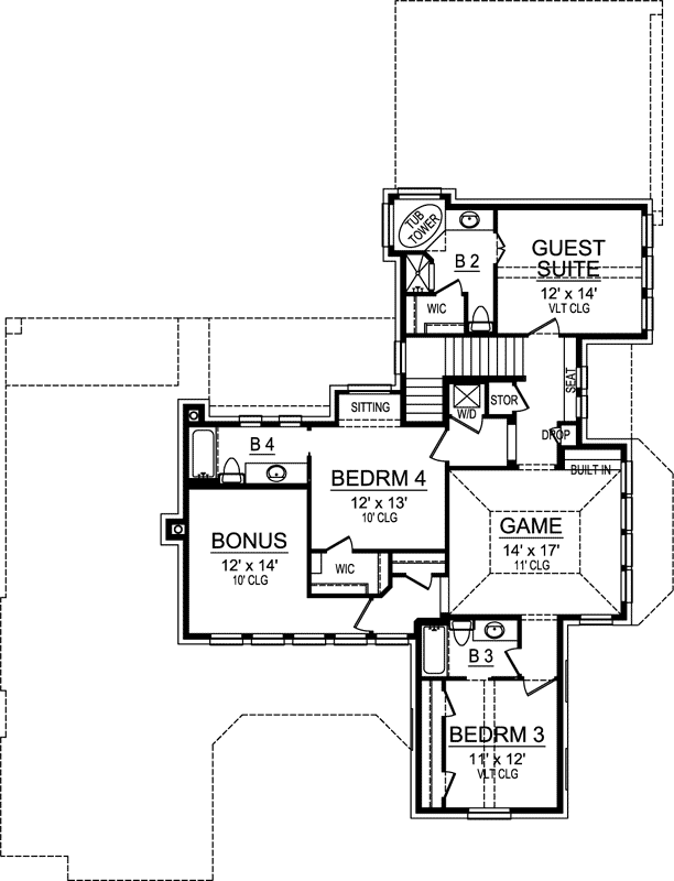 Upper/Second Floor Plan:63-458