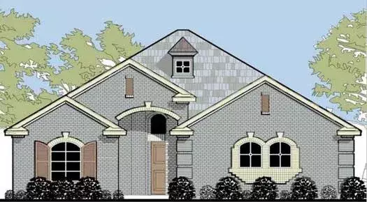 European house plans 63-464 - front exterior, 2,208 sq ft, 3 bed, 2 bath house plans | Monster House Plans