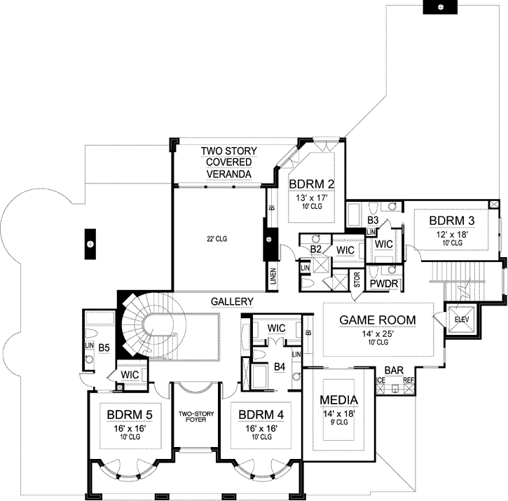Upper/Second Floor Plan:63-491