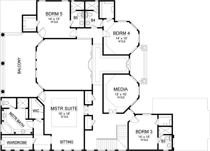 Upper/Second Floor Plan:63-524
