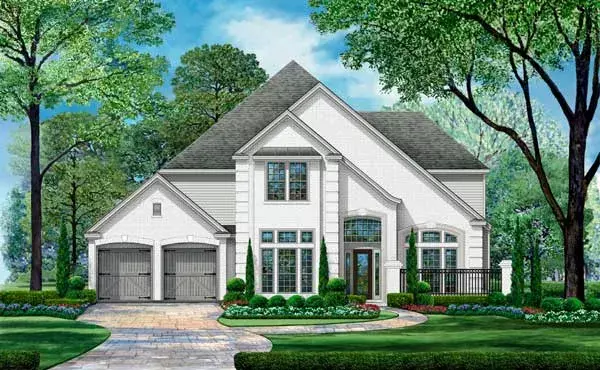 Mediterranean house plans 63-545 - front exterior, 3,828 sq ft, 4 bed, 4 bath house plans | Monster House Plans