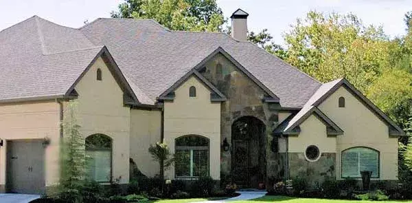 Mediterranean house plans 63-548 - front exterior, 4,099 sq ft, 3 bed, 3 bath house plans | Monster House Plans