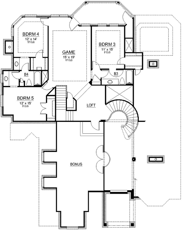 Upper/Second Floor Plan:63-552
