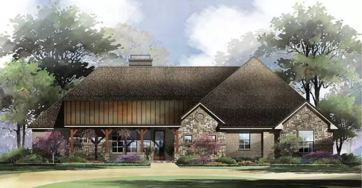 Country house plans 63-627 - front exterior, 2,415 sq ft, 3 bed, 2 bath house plans | Monster House Plans