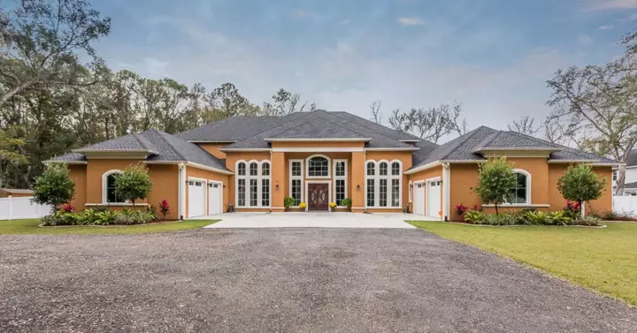 Mediterranean house plans 63-645 - front exterior, 6,434 sq ft, 4 bed, 4 bath house plans | Monster House Plans
