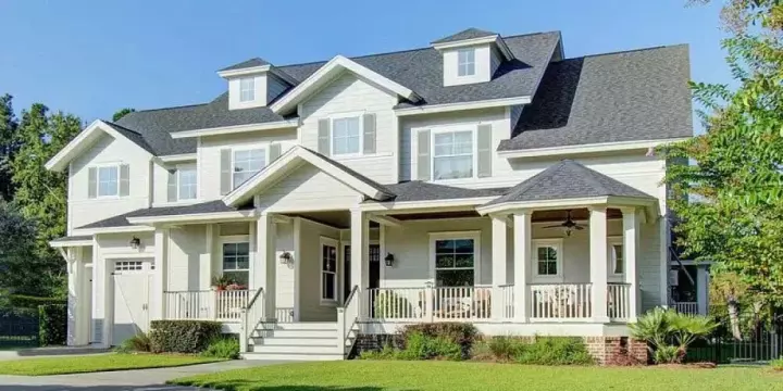 Country house plans 63-688 - front exterior, 4,402 sq ft, 4 bed, 5 bath house plans | Monster House Plans