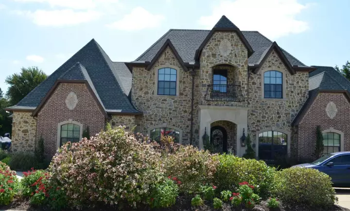 European house plans 63-696 - front exterior, 4,182 sq ft, 5 bed, 4 bath house plans | Monster House Plans