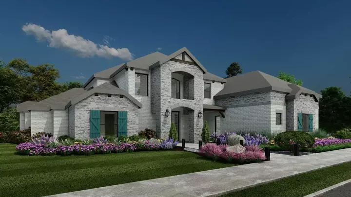 European house plans 63-724 - front exterior, 4,196 sq ft, 4 bed, 4 bath house plans | Monster House Plans