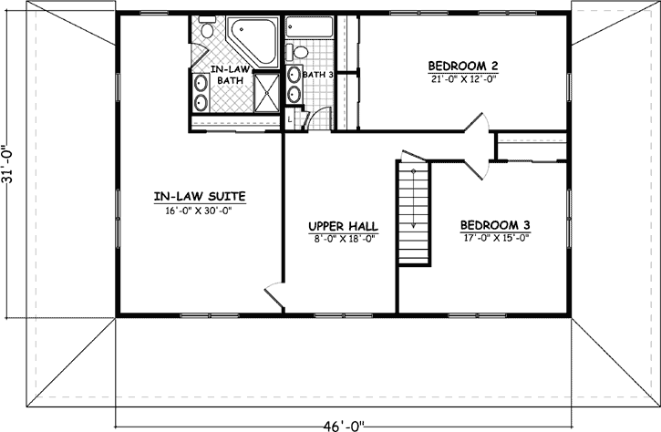 Upper/Second Floor Plan:64-105