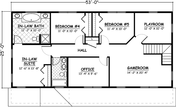 Upper/Second Floor Plan:64-135