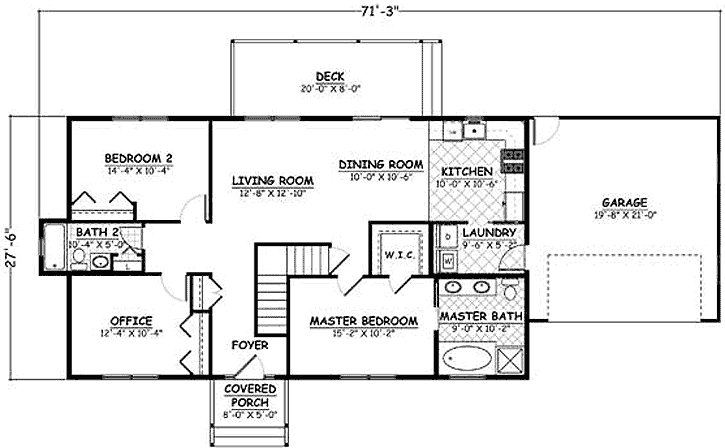 Ranch Style Floor Plans 64-153