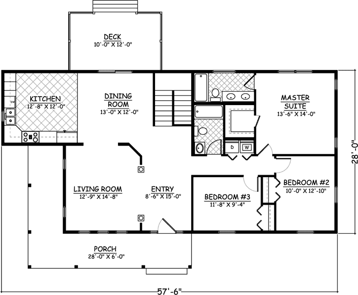 Country Style Floor Plans 64-162