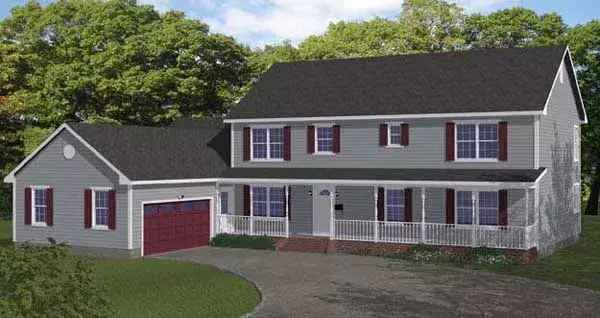 Country house plans 64-163 - front exterior, 3,310 sq ft, 5 bed, 3 bath house plans | Monster House Plans