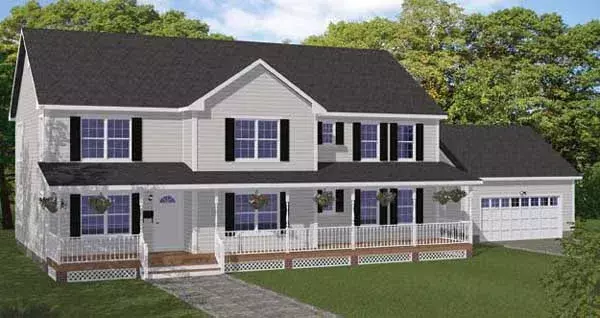 Country house plans 64-170 - front exterior, 3,552 sq ft, 5 bed, 3 bath house plans | Monster House Plans