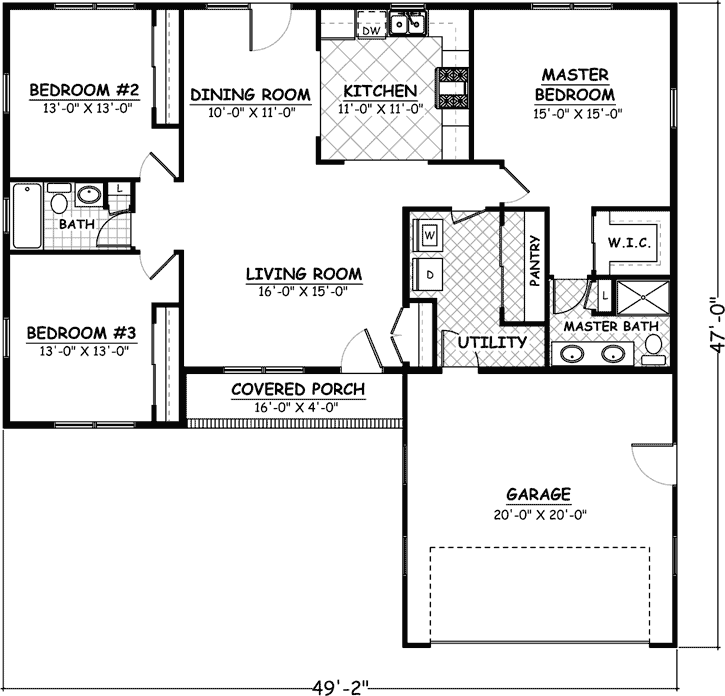 Main Floor Plan: 64-172