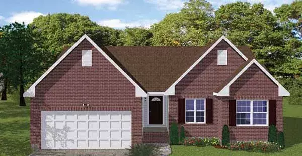 Traditional house plans 64-179 - front exterior, 1,295 sq ft, 3 bed, 2 bath house plans | Monster House Plans