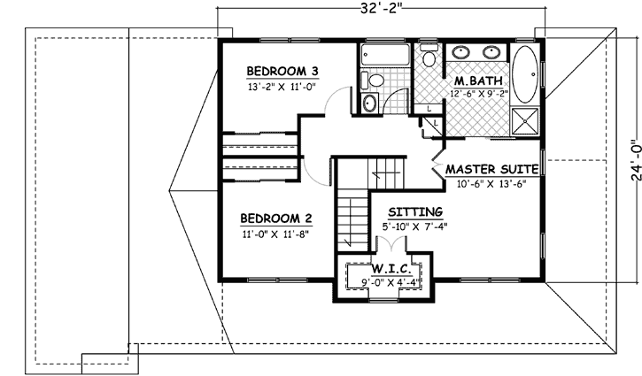 Upper/Second Floor Plan:64-188