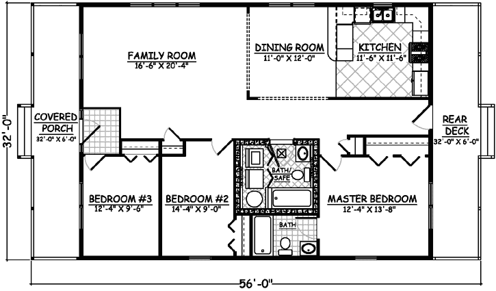 Main Floor Plan: 64-200