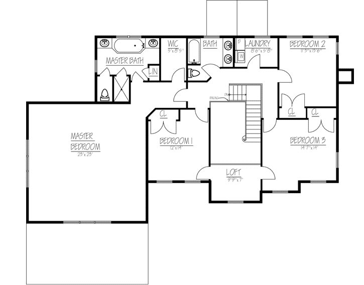 Upper/Second Floor Plan:65-101