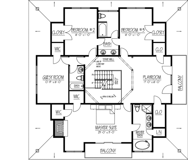 Upper/Second Floor Plan:65-107