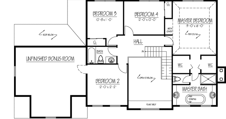 Upper/Second Floor Plan:65-109