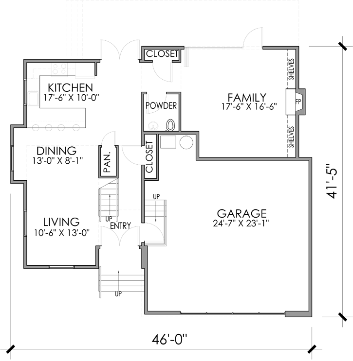 Main Floor Plan: 67-101