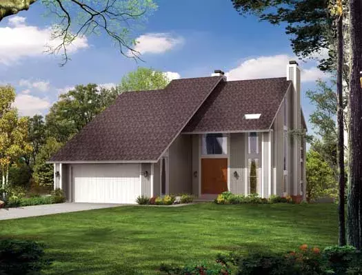 Contemporary house plans 68-107 - front exterior, 3,315 sq ft, 4 bed, 3 bath house plans | Monster House Plans