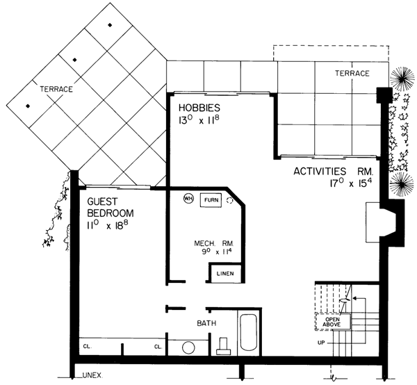Contemporary Style Home Design Plan: 68-107