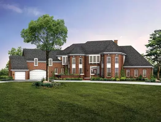 European house plans 68-110 - front exterior, 5,649 sq ft, 4 bed, 3 bath house plans | Monster House Plans