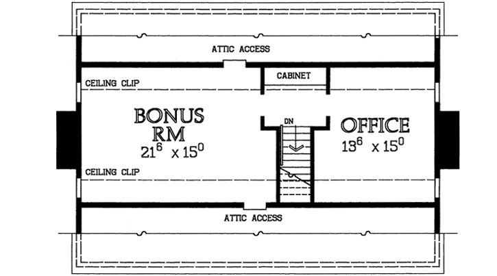 Farmhouse house plans 68-115 - third floor plan, 2,203 sq ft, 3 bed, 2 bath house plans | Monster House Plans