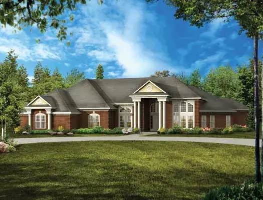 Southern house plans 68-118 - front exterior, 2,946 sq ft, 4 bed, 3 bath house plans | Monster House Plans