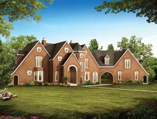 French Country house plans 68-120 - front exterior, 2,361 sq ft, 5 bed, 4 bath house plans | Monster House Plans