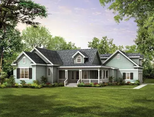 Farmhouse house plans 68-132 - front exterior, 1,937 sq ft, 3 bed, 2 bath house plans | Monster House Plans