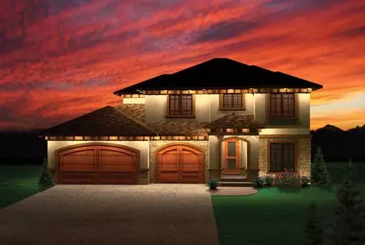 Prairie house plans 7-1029 - front exterior, 2,189 sq ft, 4 bed, 2 bath house plans | Monster House Plans