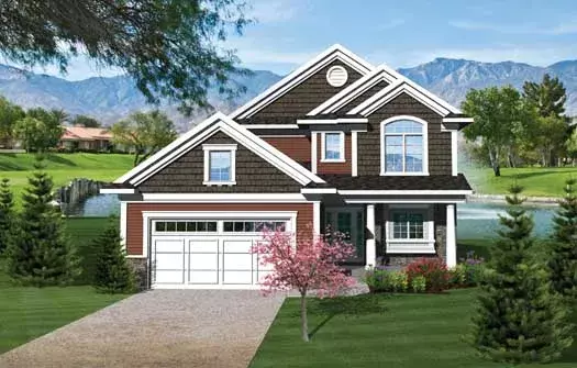 Craftsman house plans 7-1042 - front exterior, 1,612 sq ft, 3 bed, 2 bath house plans | Monster House Plans