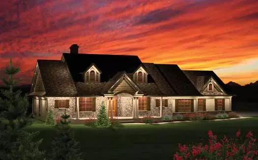 Traditional house plans 7-1049 - front exterior, 2,016 sq ft, 3 bed, 2 bath house plans | Monster House Plans