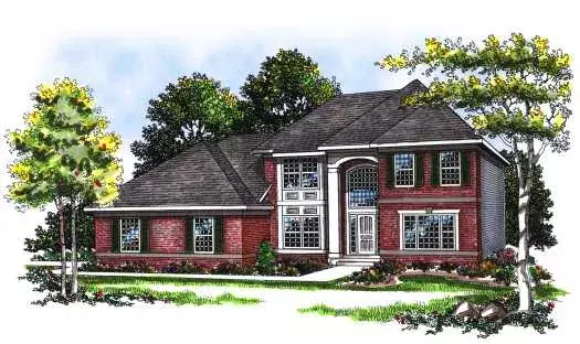 Traditional house plans 7-106 - front exterior, 2,208 sq ft, 3 bed, 2 bath house plans | Monster House Plans