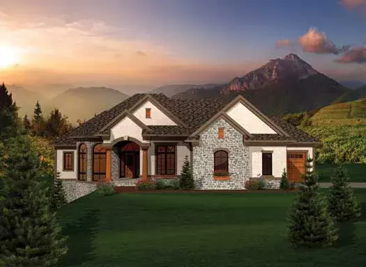 Traditional house plans 7-1066 - front exterior, 3,999 sq ft, 3 bed, 3 bath house plans | Monster House Plans