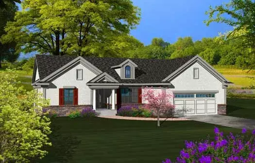 Traditional house plans 7-1072 - front exterior, 1,926 sq ft, 2 bed, 2 bath house plans | Monster House Plans